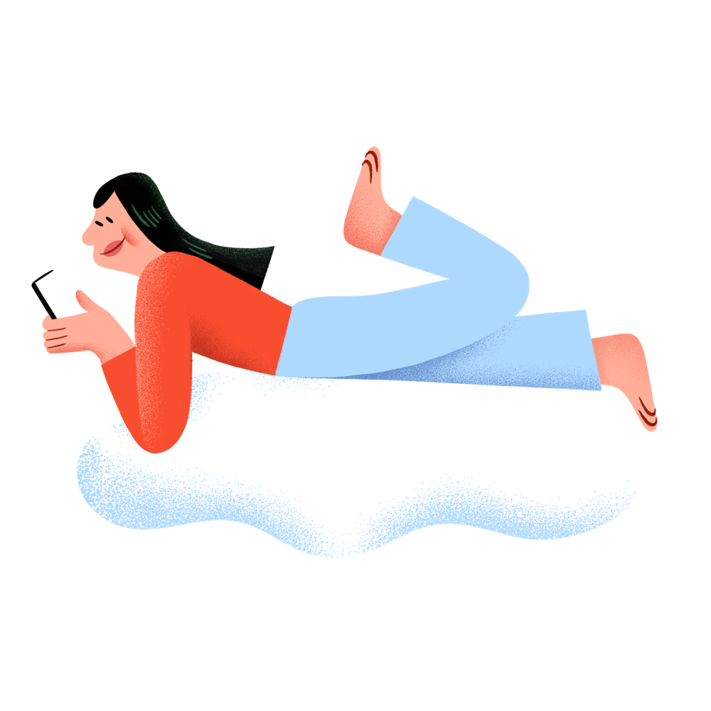 Therapist browsing salary data on a cloud